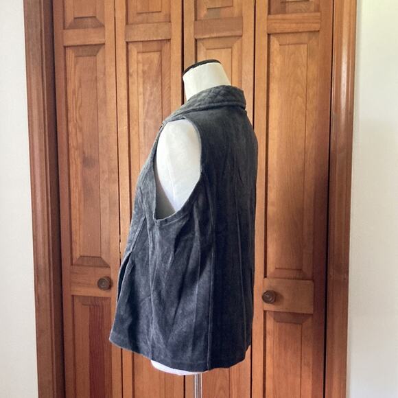 White Stag Grey Velour Zip Up Vest, Size S - Picture 5 of 9